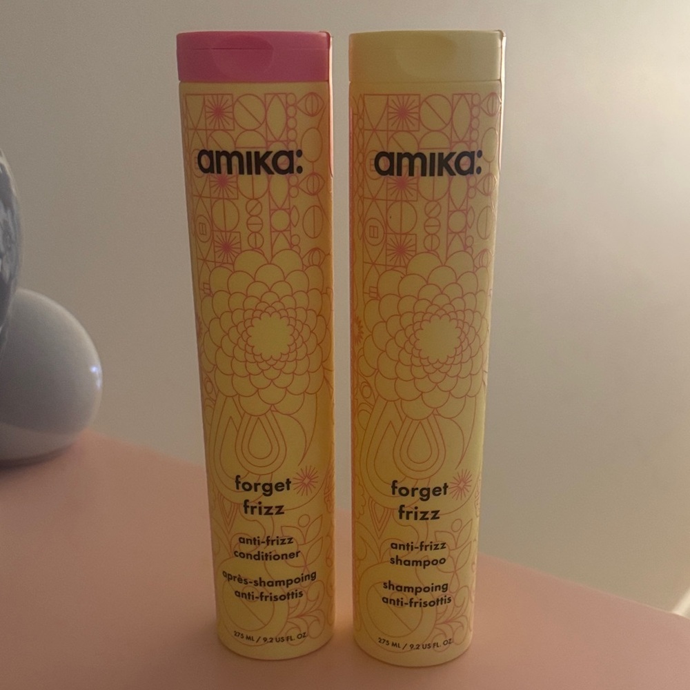 Amika Forget Frizz Shampoo and Conditioner NEW